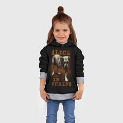 Толстовка-худи детская Alice in chains Dog, цвет: 3D-меланж — фото 2