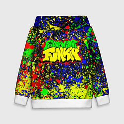 Толстовка-худи детская Friday Night Funkin Logo Acid Style, цвет: 3D-белый