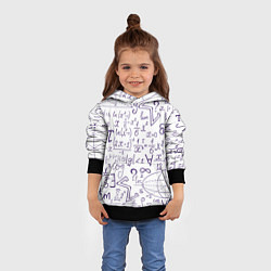 Толстовка-худи детская МАТЕМАТИЧЕСКИЕ ФОРМУЛЫ НАУКА, цвет: 3D-черный — фото 2
