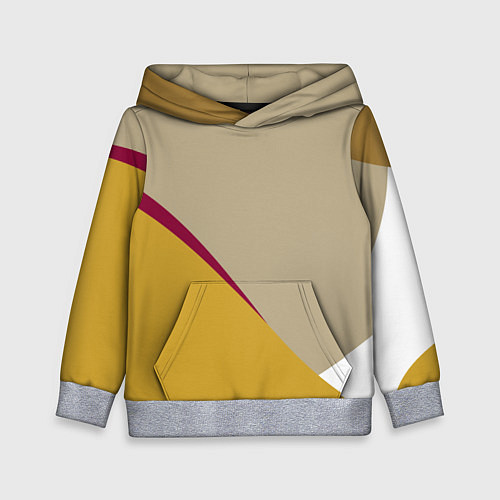 Детская толстовка Линии На бежевом Фоне / 3D-Меланж – фото 1