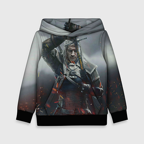 Детская толстовка ВЕДЬМАК СЕРИАЛ ДИКАЯ ОХОТА / 3D-Черный – фото 1