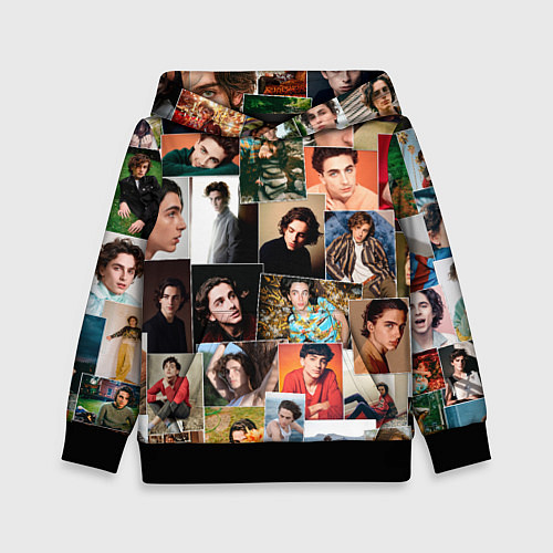 Детская толстовка Тимоти цветной коллаж / 3D-Черный – фото 1