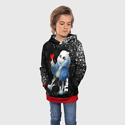 Толстовка-худи детская НОВОГОДНИЙ САНС UNDERTALE НОВЫЙ ГОД, цвет: 3D-красный — фото 2
