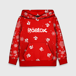 Толстовка-худи детская НОВОГОДНИЙ СВИТЕР ROBLOX РОБЛОКС НОВЫЙ ГОД 2022, цвет: 3D-красный