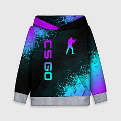 Толстовка-худи детская CS GO NEON SYMBOL STYLE SKIN КС ГО НЕОН, цвет: 3D-меланж