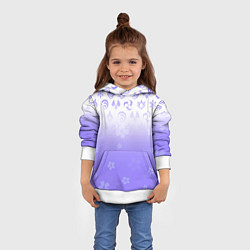 Толстовка-худи детская GENSHIN IMPACT SYMBOL PATTERN SAKURA САКУРА, цвет: 3D-белый — фото 2