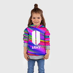 Толстовка-худи детская BTS ARMY RAIBOW, цвет: 3D-меланж — фото 2