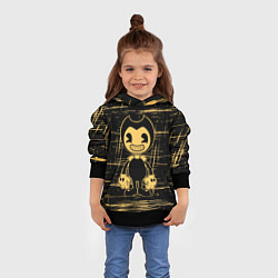 Толстовка-худи детская Bendy and the ink machine - Бенди, цвет: 3D-черный — фото 2