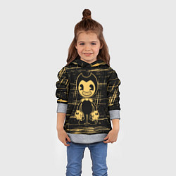 Толстовка-худи детская Bendy and the ink machine - Бенди, цвет: 3D-меланж — фото 2