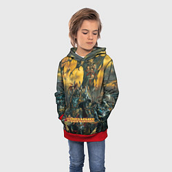 Толстовка-худи детская Warhammer old battle, цвет: 3D-красный — фото 2