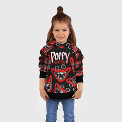 Толстовка-худи детская Poppy Playtime Huggy Wuggy Smile, цвет: 3D-черный — фото 2