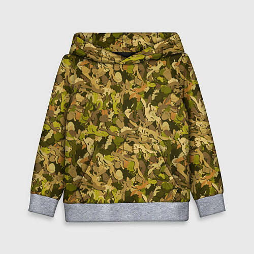 Детская толстовка Белки в дубовом лесу / 3D-Меланж – фото 1