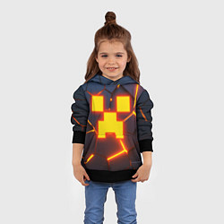 Толстовка-худи детская ОГНЕННЫЙ КРИПЕР 3D ПЛИТЫ FIRE CREEPER, цвет: 3D-черный — фото 2