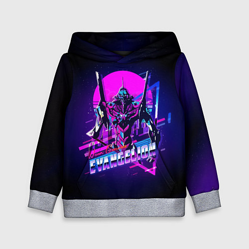 Детская толстовка Ева 01 - Neon Genesis Evangelion / 3D-Меланж – фото 1