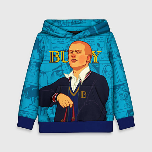 Детская толстовка Bully, Джимми Хопкинс / 3D-Синий – фото 1