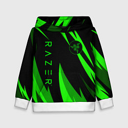 Толстовка-худи детская RAZER GREEN, цвет: 3D-белый