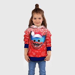 Толстовка-худи детская POPPY PLAYTIME ХАГИ ВАГИ НОВОГОДНИЙ, СНЕЖИНКИ, цвет: 3D-синий — фото 2