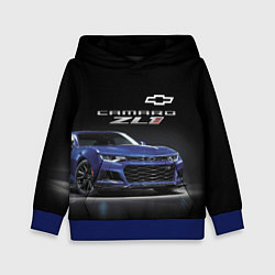 Толстовка-худи детская Chevrolet Camaro ZL1 Motorsport, цвет: 3D-синий