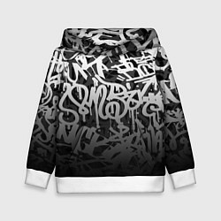 Толстовка-худи детская GRAFFITI WHITE TAGS ГРАФФИТИ, цвет: 3D-белый