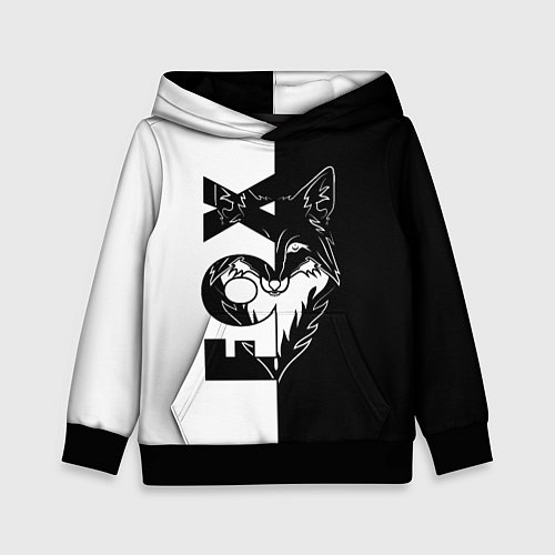 Детская толстовка FOX Лис / 3D-Черный – фото 1