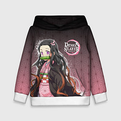 Толстовка-худи детская НЕЗУКО NEZUKO SLAYER, цвет: 3D-белый