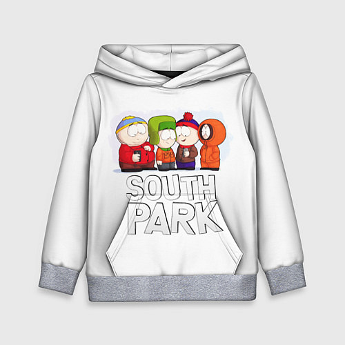 Детская толстовка South Park - Южный парк Кенни, Кайл, Стэн и Эрик / 3D-Меланж – фото 1