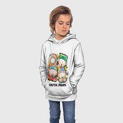 Толстовка-худи детская South Park - Южный парк краски, цвет: 3D-белый — фото 2