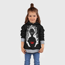 Толстовка-худи детская Демонический Кагеяма Mob Psycho 100, цвет: 3D-меланж — фото 2