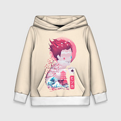 Толстовка-худи детская Хисока арт, цвет: 3D-белый