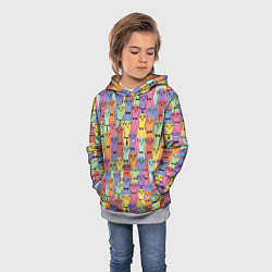 Толстовка-худи детская Красочные Сурикаты, цвет: 3D-меланж — фото 2