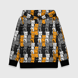 Толстовка-худи детская Злой Кот мем, цвет: 3D-черный