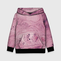 Толстовка-худи детская Нежная розовая пенка, цвет: 3D-черный