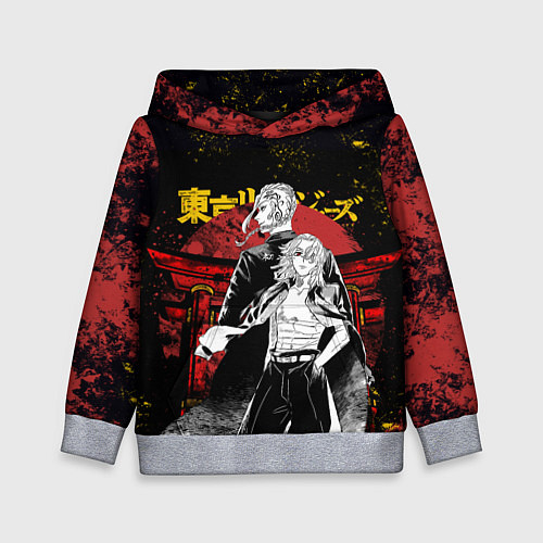 Детская толстовка МАЙКИ И ДРАКЕН КРАСНЫЕ БРЫЗГИ ТОСВА / 3D-Меланж – фото 1