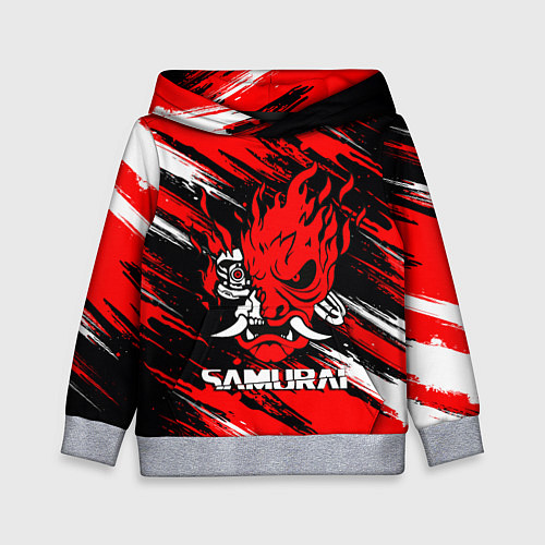 Детская толстовка SAMURAI CYBERPUNK 2077 КИБЕРПАНК 2077 / 3D-Меланж – фото 1