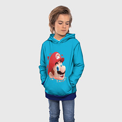 Толстовка-худи детская Mario арт, цвет: 3D-синий — фото 2