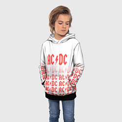 Толстовка-худи детская Acdc Паттерн, цвет: 3D-черный — фото 2