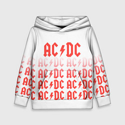 Толстовка-худи детская Acdc Паттерн, цвет: 3D-белый