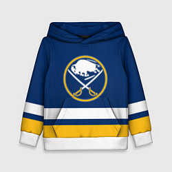 Толстовка-худи детская Buffalo Sabres, Баффало Сейберз, цвет: 3D-белый