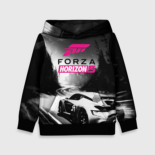 Детская толстовка Forza Horizon 5 - night race / 3D-Черный – фото 1