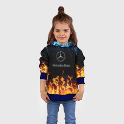 Толстовка-худи детская Mercedes-Benz: Вода и Огонь, цвет: 3D-синий — фото 2