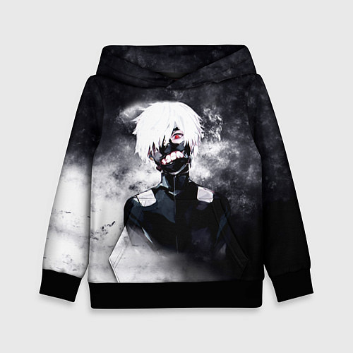 Детская толстовка Токийский Гуль в Дыму Tokyo Ghoul Smoke / 3D-Черный – фото 1