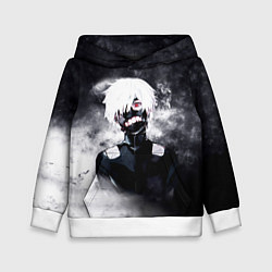 Толстовка-худи детская Токийский Гуль в Дыму Tokyo Ghoul Smoke, цвет: 3D-белый