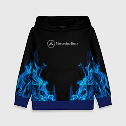 Толстовка-худи детская Mercedes-Benz Fire, цвет: 3D-синий