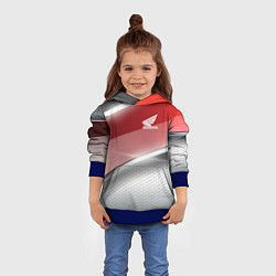 Толстовка-худи детская Honda Текстура, цвет: 3D-синий — фото 2