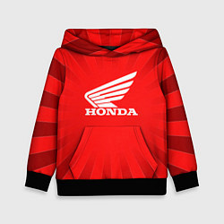 Толстовка-худи детская Honda красные линии, цвет: 3D-черный