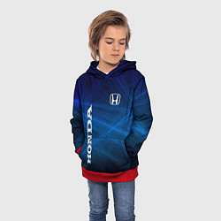 Толстовка-худи детская Honda - Blue, цвет: 3D-красный — фото 2