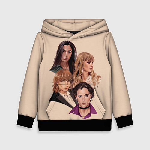 Детская толстовка Манескин арт / 3D-Черный – фото 1