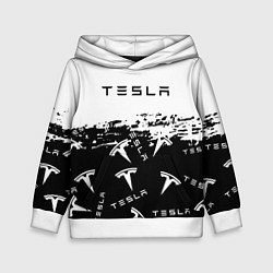 Толстовка-худи детская Tesla - Black & White, цвет: 3D-белый