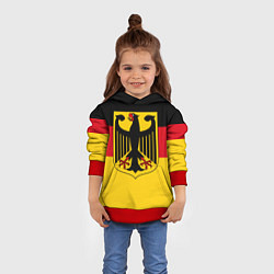 Толстовка-худи детская Германия - Germany, цвет: 3D-красный — фото 2