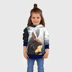 Толстовка-худи детская One Punch Man - Сайтама, цвет: 3D-синий — фото 2